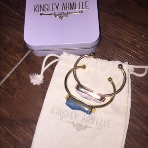 two kinsley armelle cuff bangles